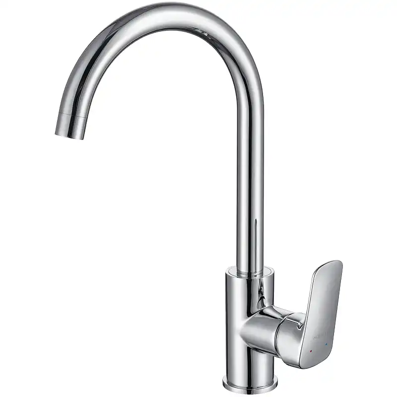 Смеситель для кухни Aquatek Вега AQ1082CR поворотный излив, Хром фото 1