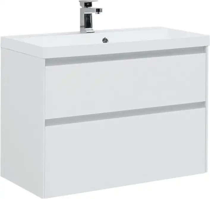 Тумба под раковину Aquanet Гласс 90 белый 196960 фото 1