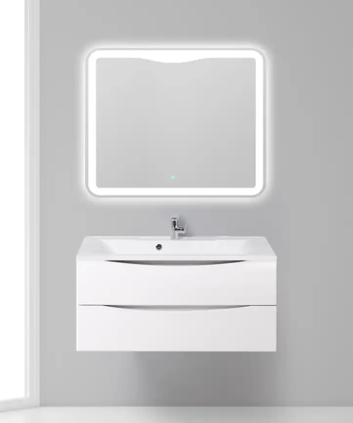 Тумба под раковину BelBagno MARINO-1100-2C-SO-BL-P подвесная Bianco Lucido фото 11