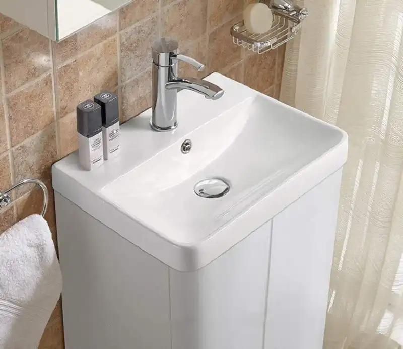 Умывальник CeramaLux 9595-40 400х350х130 Полувстраиваемая цвет Белый фото 1