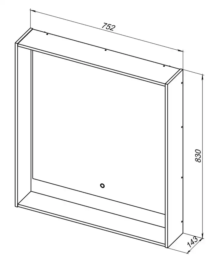 Зеркало Aquanet Милан 80 дуб светлый, 336405 фото 2