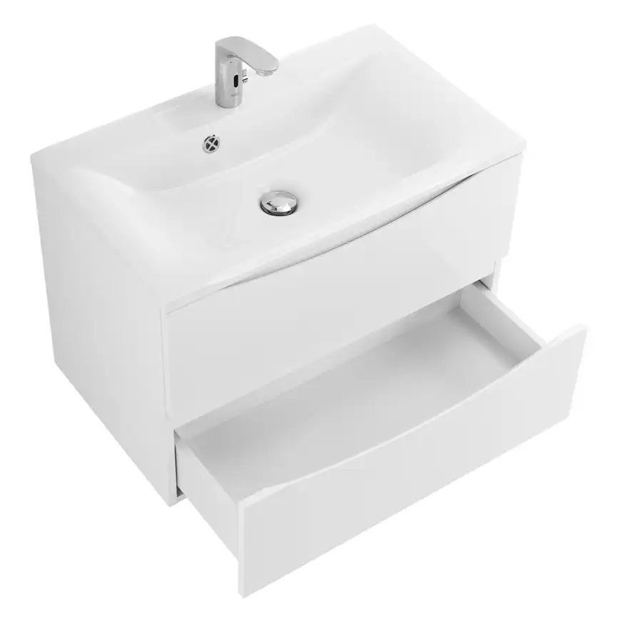 Тумба под раковину BelBagno MARINO-750-2C-SO-BO-P подвесная Bianco Opaco фото 4