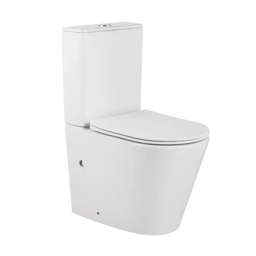 Унитаз-компакт CeramaLux TR2179 Tornado, безободковый смыв торнадо, Белый фото 1