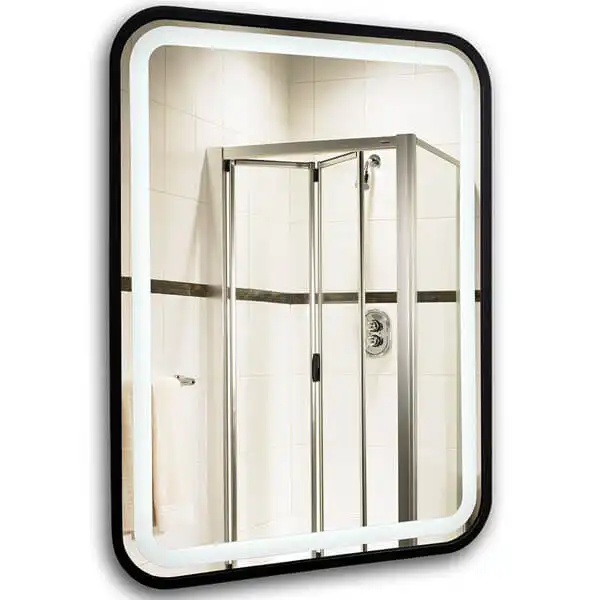 Зеркало с подсветкой AVS Отарио 60х80 см, черное фото 1