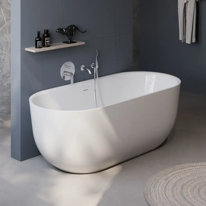 Акриловая ванна BelBagno 180х80 BB706-1800-800, отдельностоящая, Белая глянцевая фото 1