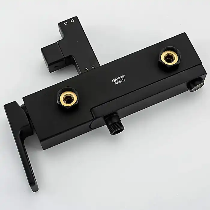 Душевая система Gappo G2417-6  с поворотным изливом, Черный матовый фото 5