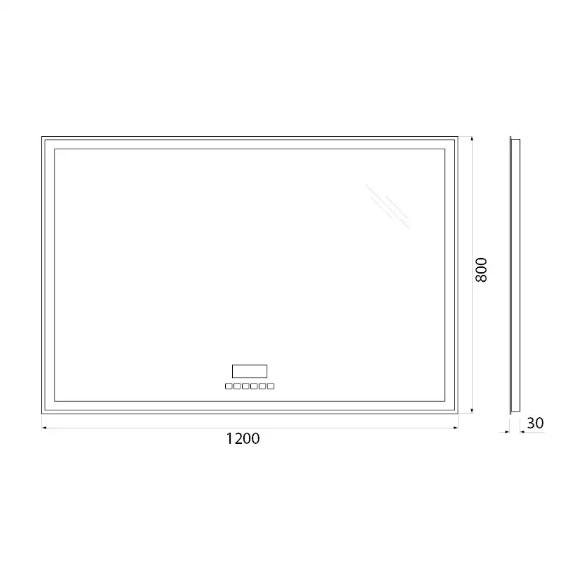 Зеркало BelBagno SPC-GRT 120х80 SPC-GRT-1200-800-LED-TCH-RAD с подстветкой, сенсорный выключатель, с Bluetooth, цифровым термометром и радио фото 10