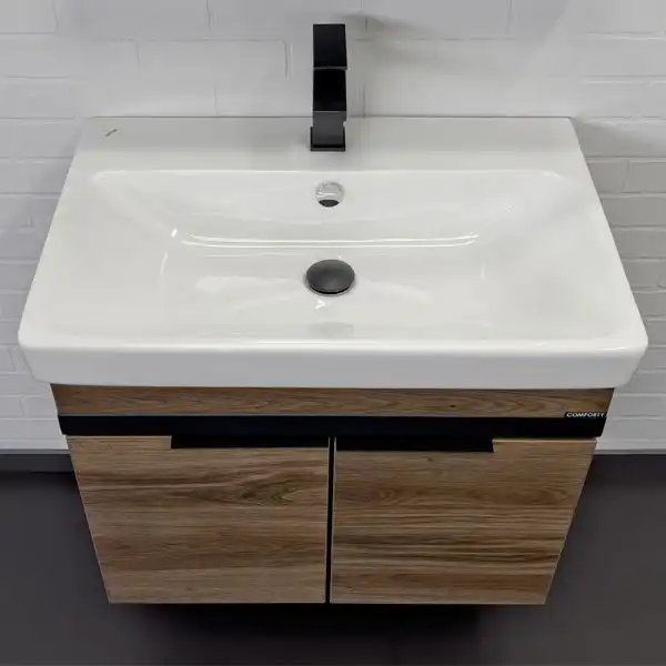 Тумба с умывальником Comforty Соло 70 Дуб темно-коричневый, 00-00010978 фото 2