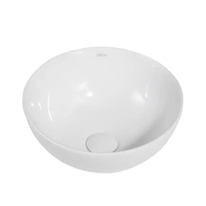 Раковина накладная ABBER BEQUEM 32х32х14 AC2106, круглая, белая фото 1