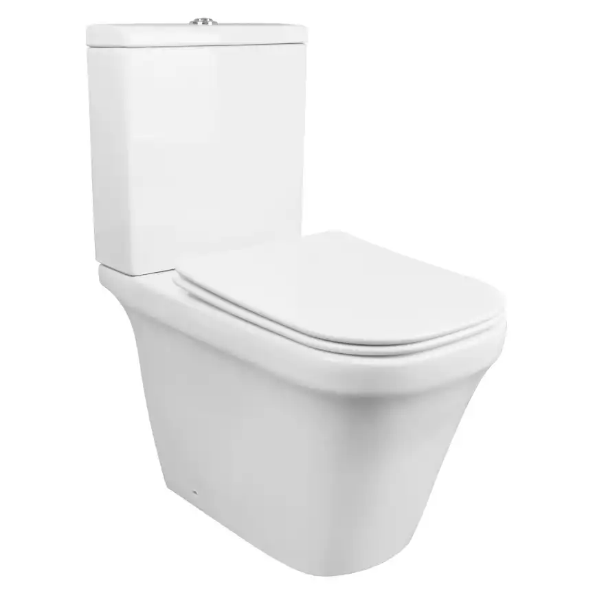 Унитаз-компакт Azario Candy AZ-1503B напольный, безободковый, с бачком и сидением микролифт, цвет белый фото 1