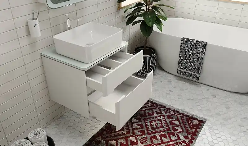 Тумба под раковину Jorno BOSKO 60 Bos.01.60/P/W Белая фото 5