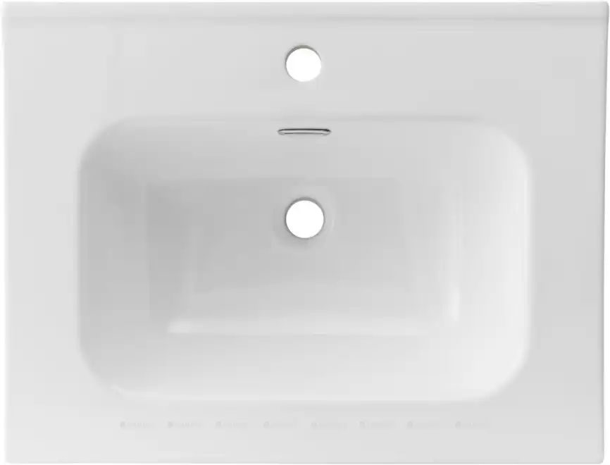 Раковина Aquanet Flat 60 254363 прямоугольная, Белая глянцевая фото 6