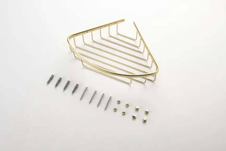 Полка для душа угловая Aquatek AQ4906BG, Золото матовое фото 4