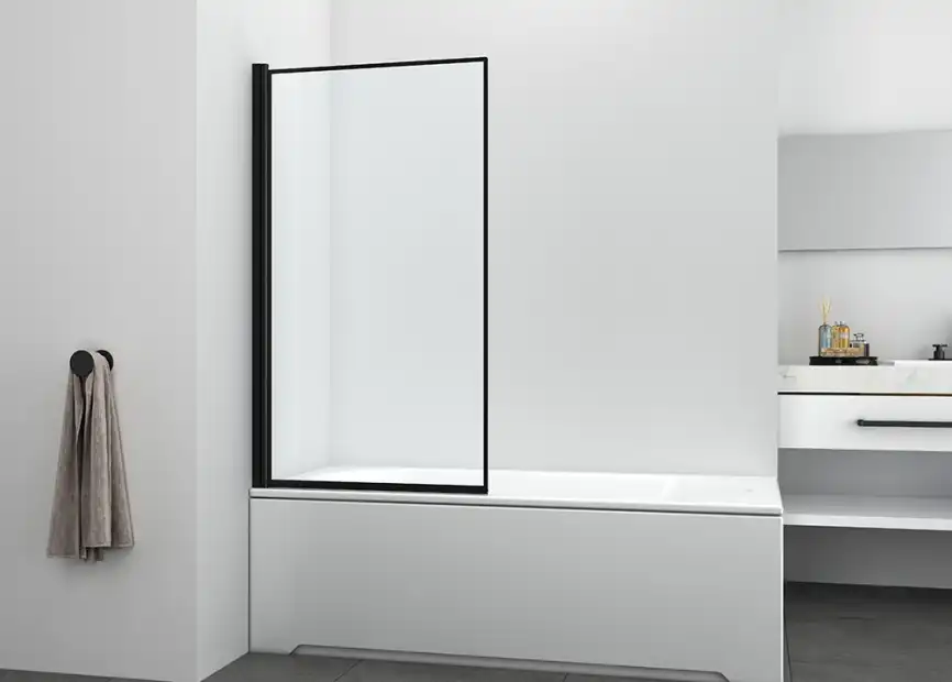 Шторка на ванну AVS Статика 80 профиль черный матовый, стекло прозрачное, 803-0012-150-80-BM-T фото 2