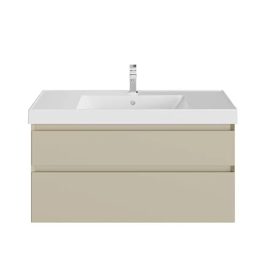 Тумба под раковину Kerama Marazzi CUBO 100 см, CUB.100.2\LIM подвесная, Лимо фото 2