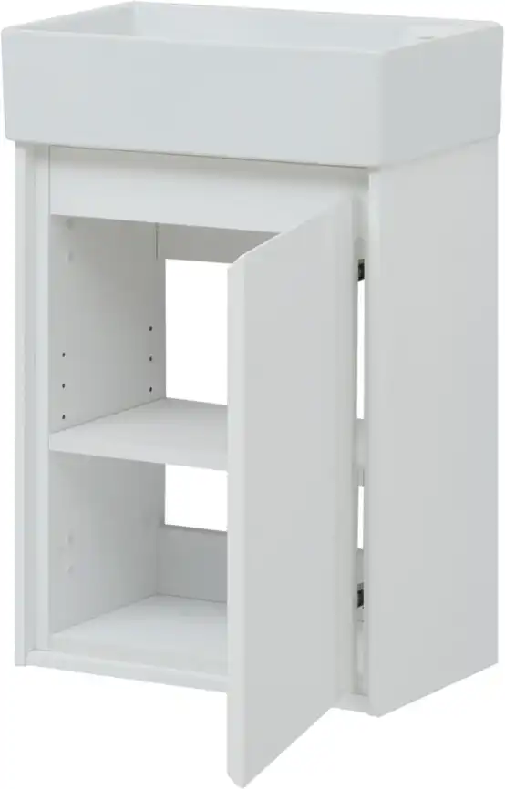 Тумба под раковину Aquanet Милан 45 белый глянец, подвесная, 339962 фото 5