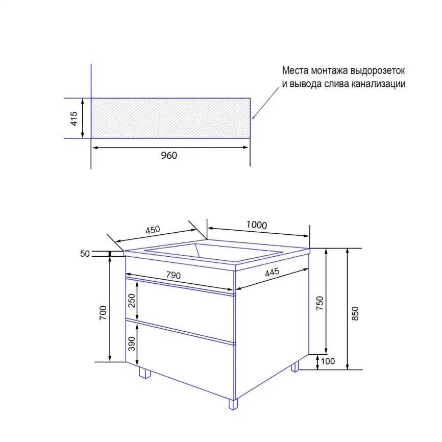 Тумба с раковиной Azario Viola 100 CS00097147, напольная, Бежевая фото 8