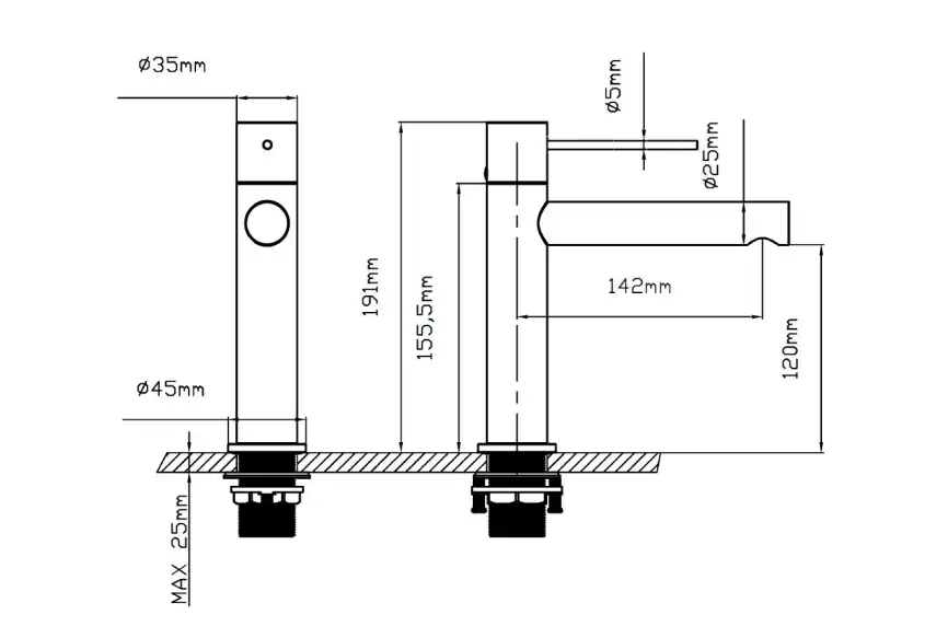 Смеситель для раковины Vincea Aspire VBF-4AS01BG, брашированное золото фото 3