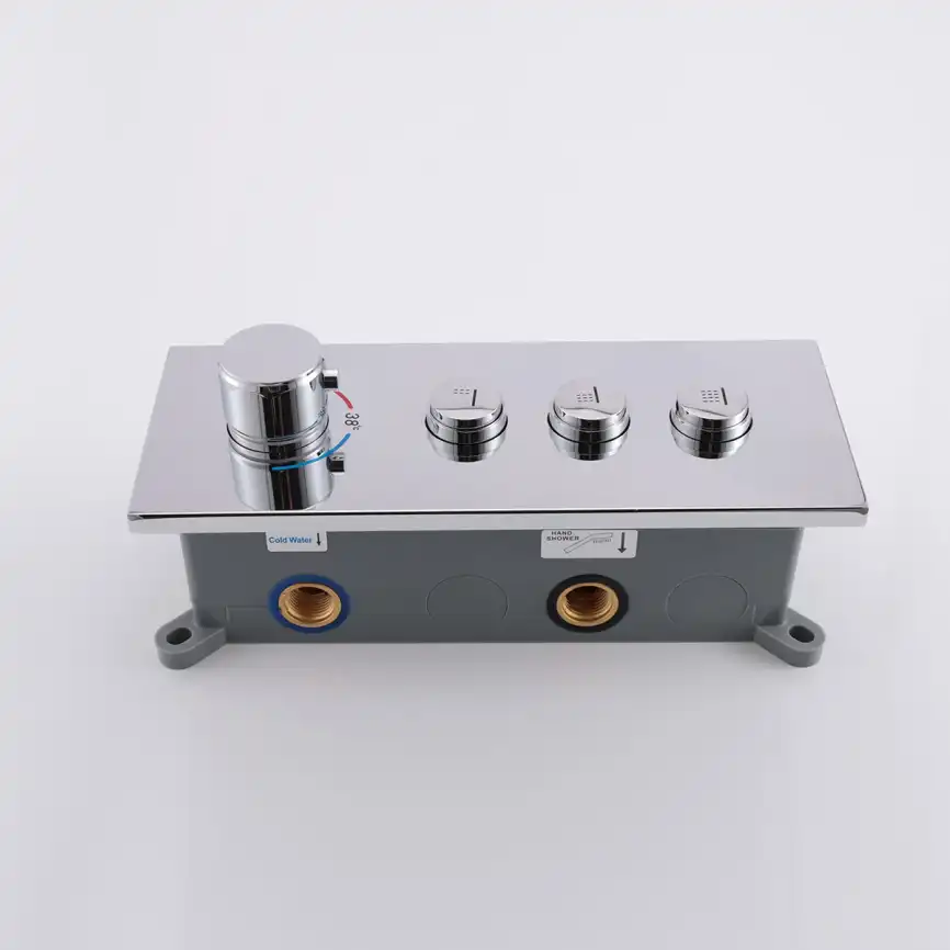 Смеситель для ванны и душа Vincea VSCV-433TCH встраиваемый, трехфункциональный, термостатический, хром фото 2