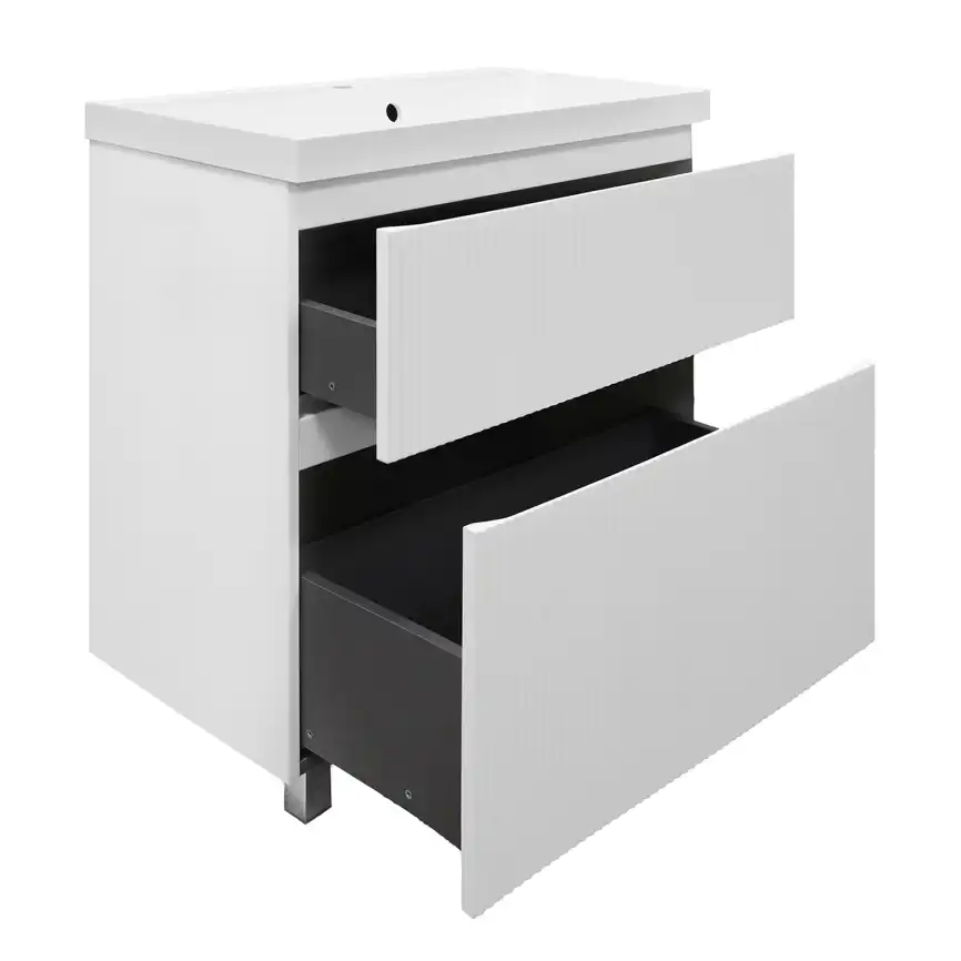 Тумба с раковиной Azario Viola 80 CS00097140, напольная, Белая матовая фото 2