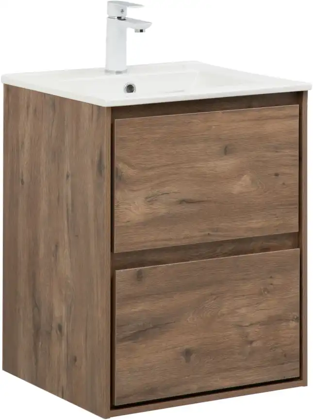 Тумба под раковину Aquanet Милан 50 дуб рустикальный, подвесная, 336376 фото 1
