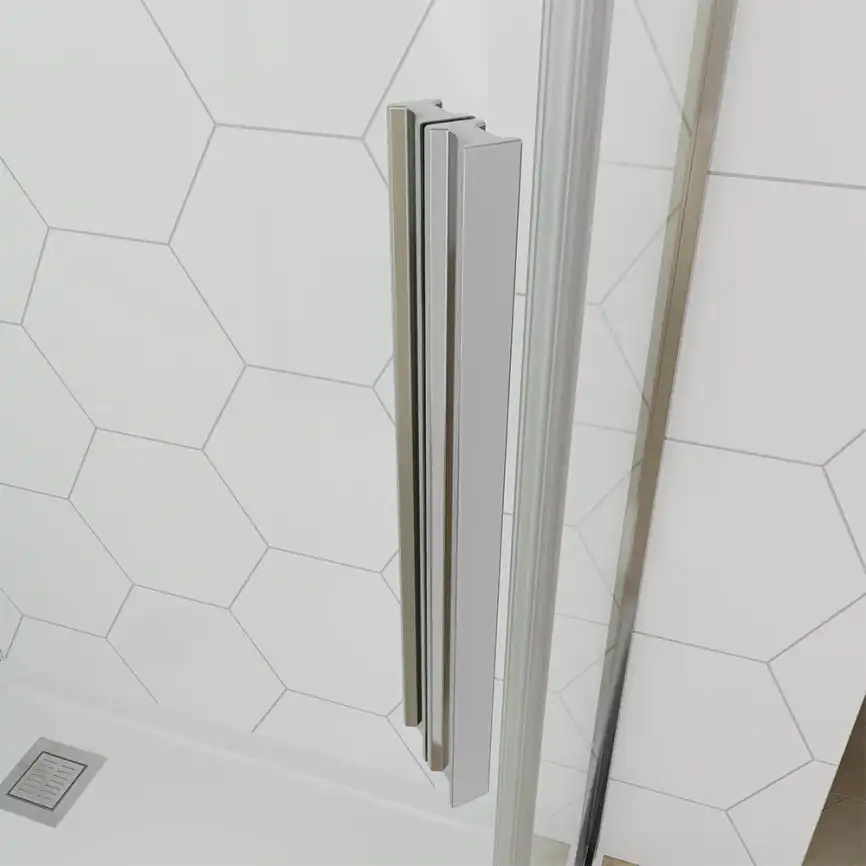 Душевой угол Veconi Ottimo P10 CH, 800x800x1900, хром, стекло матовое фото 3