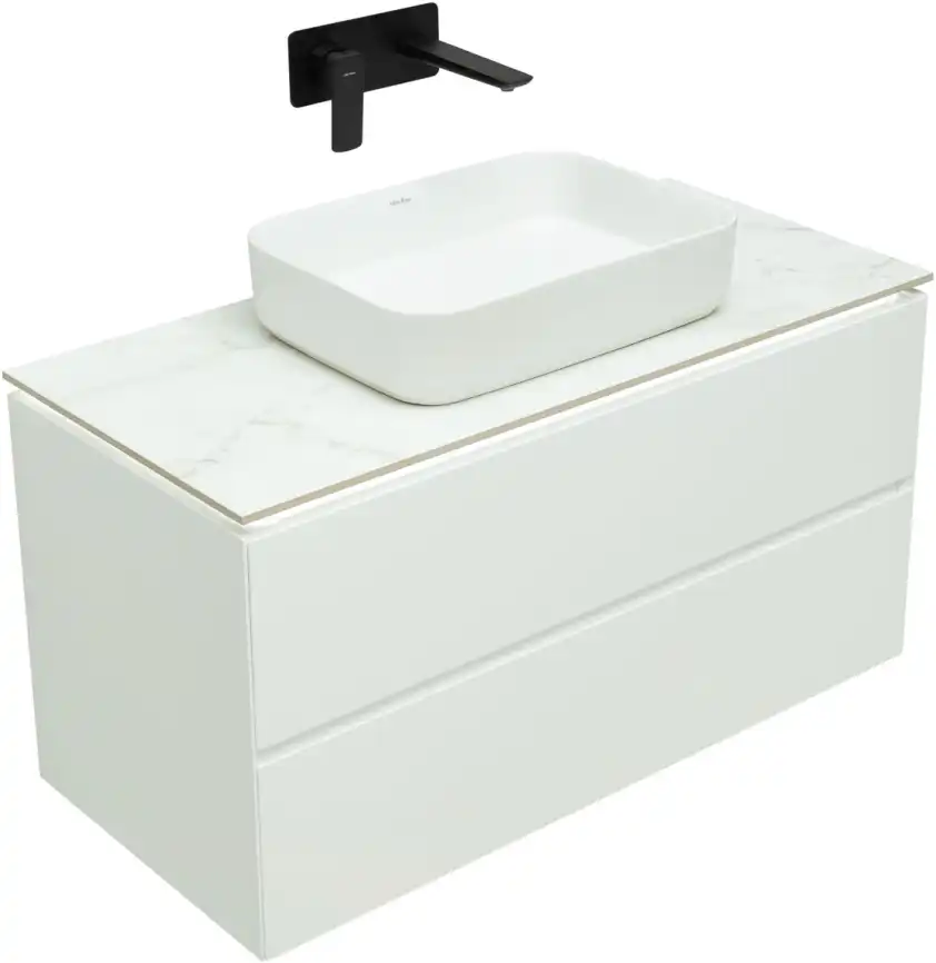 Тумба под раковину Allen Brau Infinity 100 1.21003.WM белый матовый фото 7