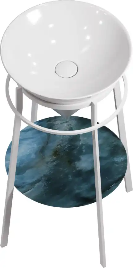 Консоль под раковину Kerama Marazzi CONO 45 см, CO.44\WHT.M напольная, Белая матовая фото 1