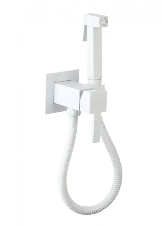 Гигиенический душ со смесителем CeramaLux KBS/005, цвет белый матовый фото 1