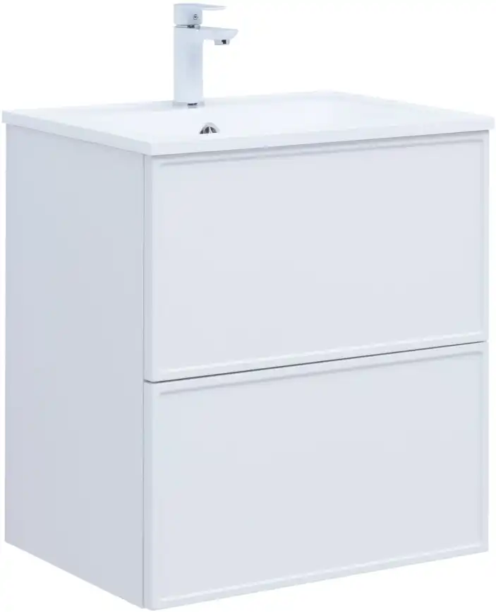 Тумба под раковину Aquanet Арт 60 белый матовый 313254 фото 1