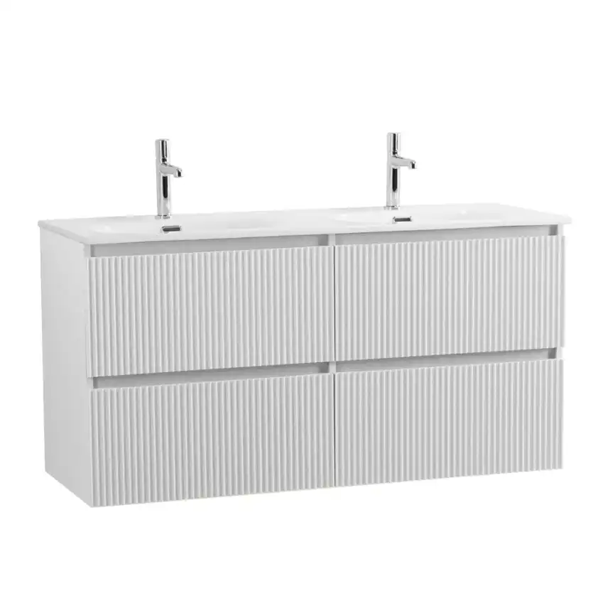 Тумба под раковину BelBagno UNO-1200-4C-SO-BO подвесная, Bianco Opaco фото 2