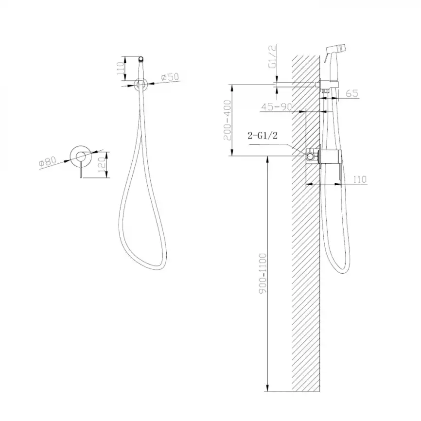 Смеситель ABBER Emotion AF8825 с гигиеническим душем, хром фото 4