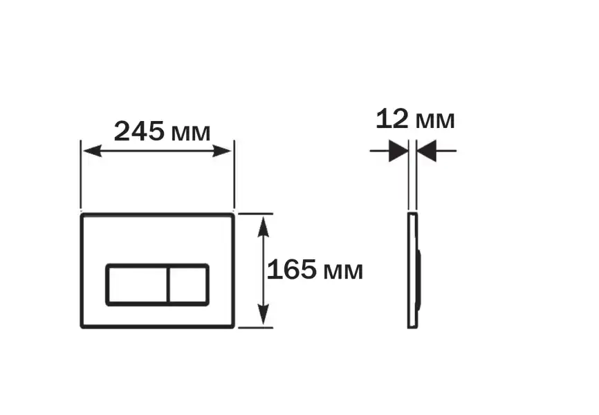 Кнопка смыва Aquatek KDI-0000034, Оружейная сталь фото 2