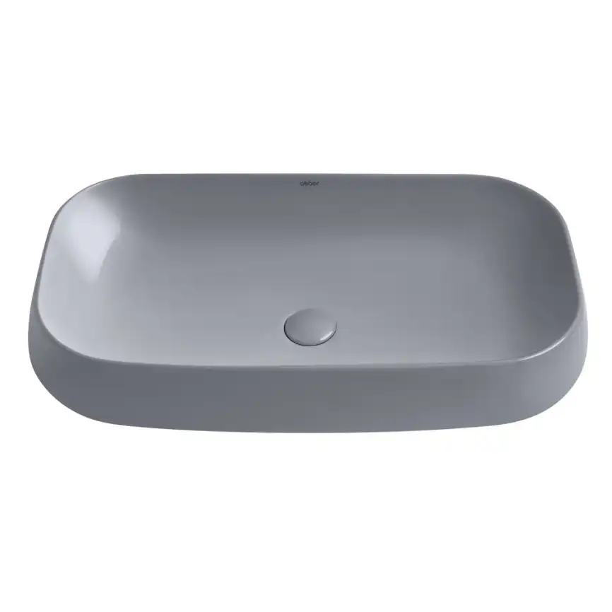 Раковина накладная ABBER RECHTECK 71,5х41х14,5 AC2210MG, прямоугольная, серая матовая фото 2