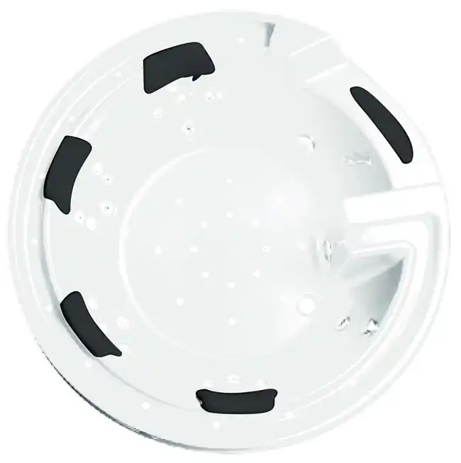 Акриловая ванна Gemy G9090 K 190х190 с гидромассажем, круглая фото 3