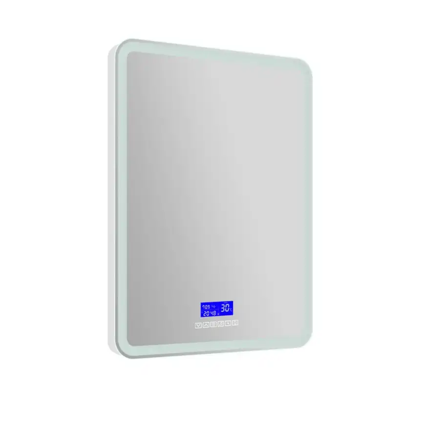 Зеркало BelBagno MARINO 60х80 SPC-MAR-600-800-LED-TCH-RAD с подстветкой, сенсорный выключатель, с Bluetooth, цифровым термометром и радио фото 2
