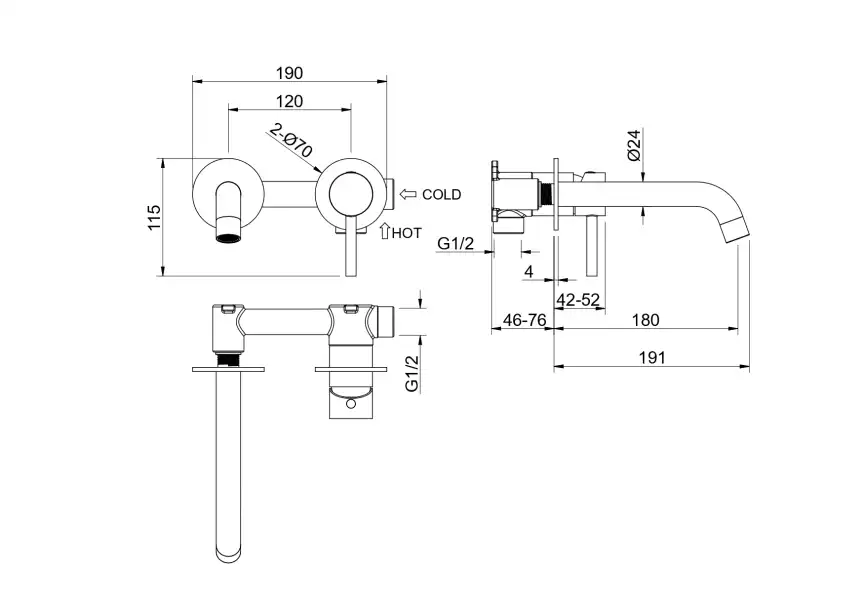 Смеситель для раковины Aquatek Европа AQ1313BGM, Оружейная сталь фото 2
