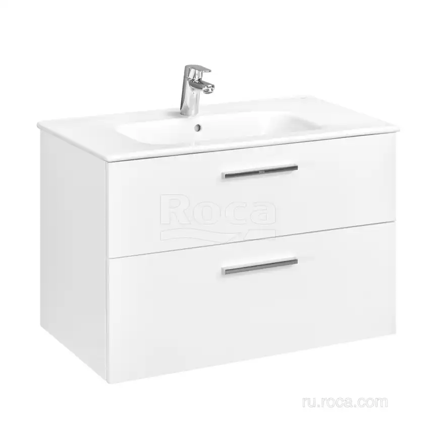 Тумбы под раковину Roca Victoria 80 A857470806 подвесная, цвет, Белый глянец фото 1