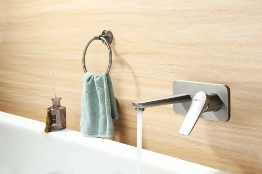 Смеситель для раковины Lemark Bronx LM3726GM встраиваемый, с внутренней частью, Графит фото 3