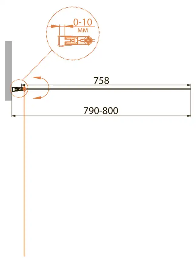 Шторка на ванну CEZARES RELAX-V-1-80/140-C-Bi стекло Прозрачное, профиль Белый фото 2