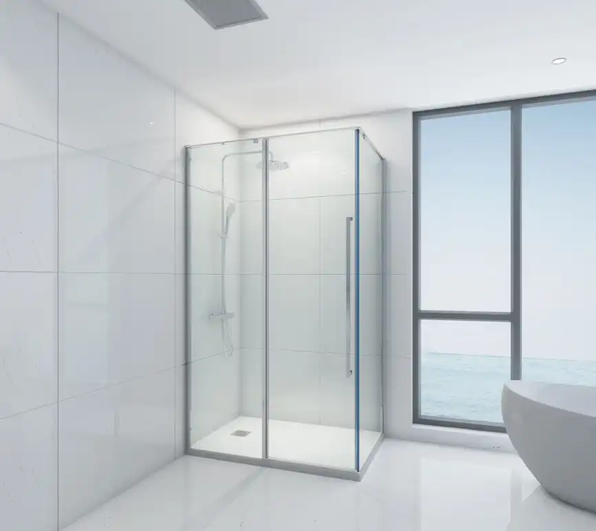 Душевой уголок Mirsant Next 120х90 профиль Хром стекло прозрачное фото 1