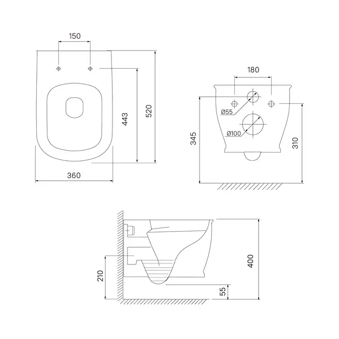 Унитаз подвесной IDDIS Oxford OXFRDSEi25 безободковый, с сиденьем микролифт Белый фото 6