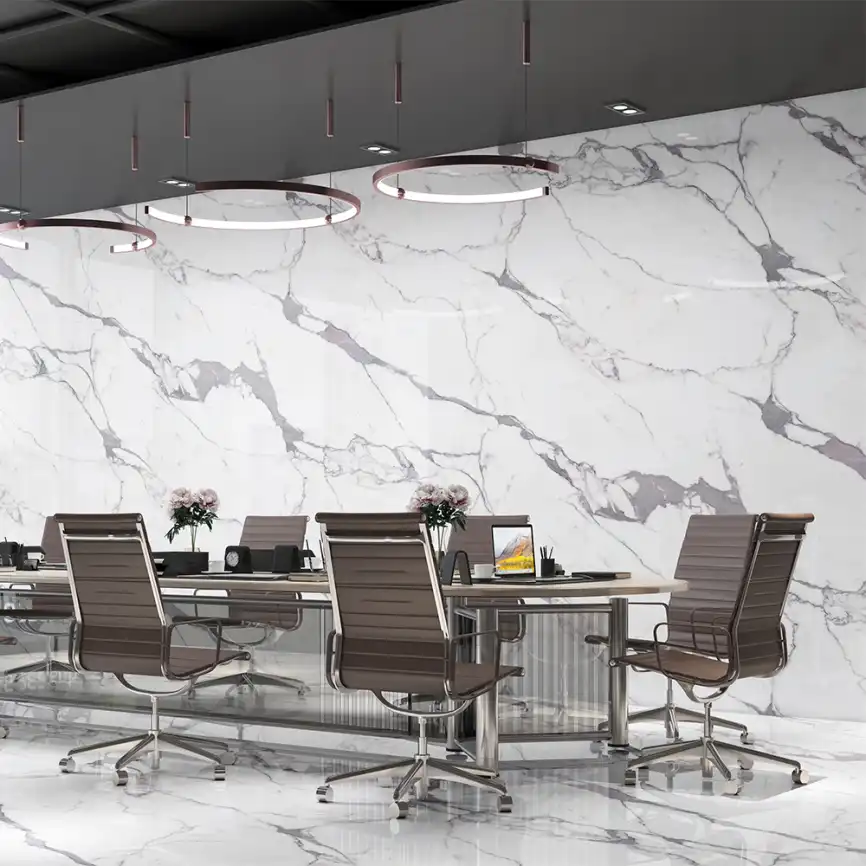 Керамогранит AVS Great Statuario 60x120 полированный, белый фото 4