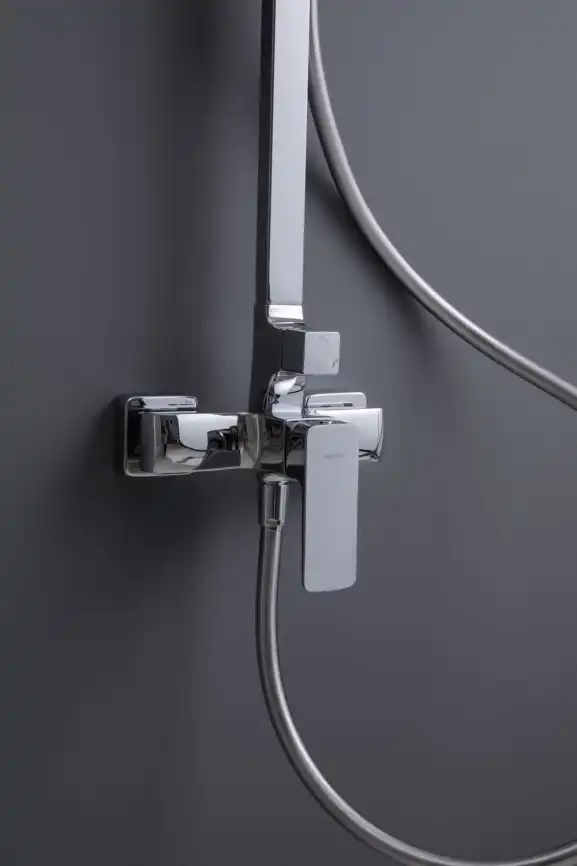 Душевая система Allen Brau Infinity 5.21012-00 для душа без излива, с верхним и ручным душем, Хром фото 4
