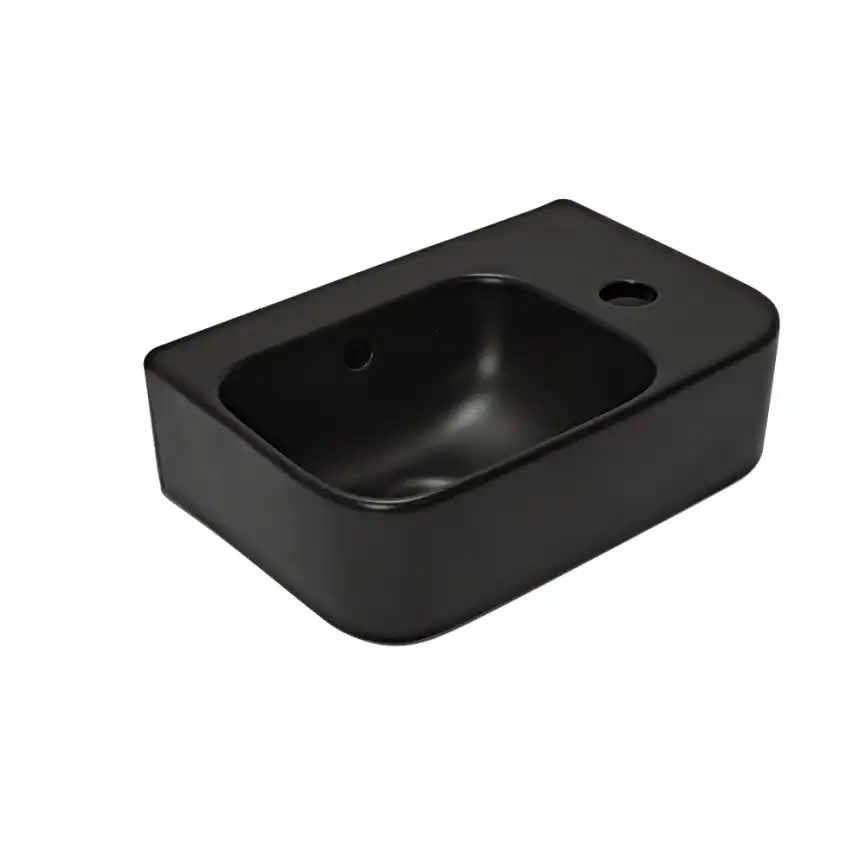 Рукомойник AVS Грэйс 37x25 L, черный матовый фото 1