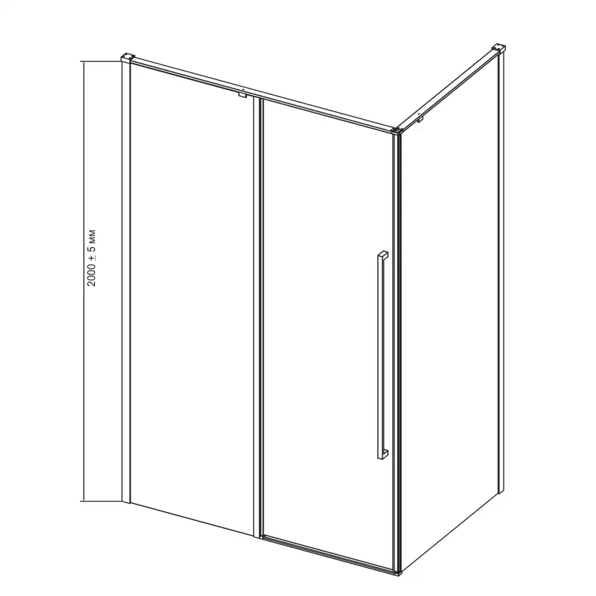 Душевой уголок Mirsant Next 100х100 профиль Черный стекло прозрачное фото 6