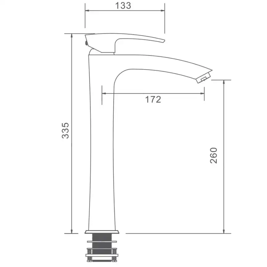 Смеситель для раковины Gappo G1007-11 высокий, Хром фото 10