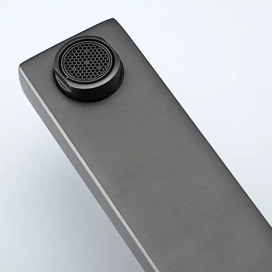 Смеситель для ванны Gappo G3217-9  с коротким изливом, Оружейная сталь фото 8