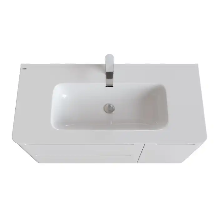 Тумба с раковиной IDDIS Edifice 100, напольная, Белая, EDI10WFi95K фото 7