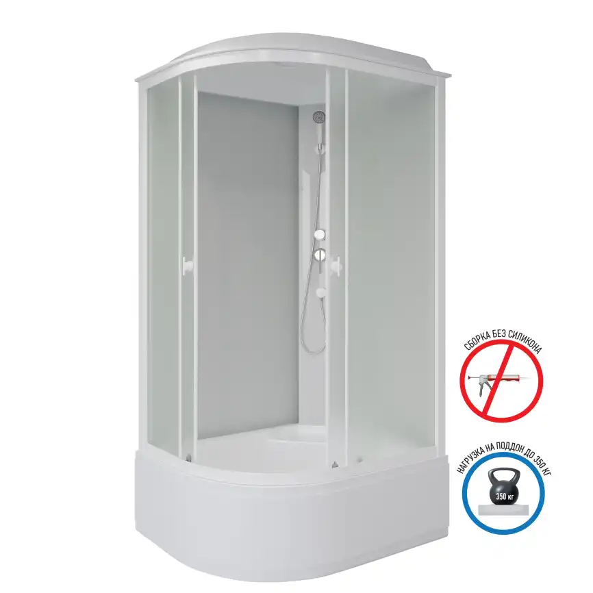 Душевая кабина Niagara Promo 120х80х215 P120/80/40R/MT высокий поддон, без гидромассажа фото 1